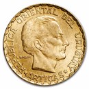1930 Uruguay Gold 5 Pesos BU