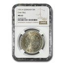 1931-A Germany Silver 5 Mark MS-63 NGC