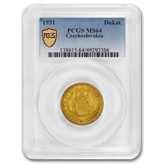 1931 Czechoslovakia Gold Ducat MS-64 PCGS 1931 Czechoslovakia Gold Ducat MS-64 PCGS