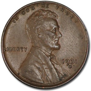1931-D Lincoln Cent AU-58 1931-D Lincoln Cent AU-58