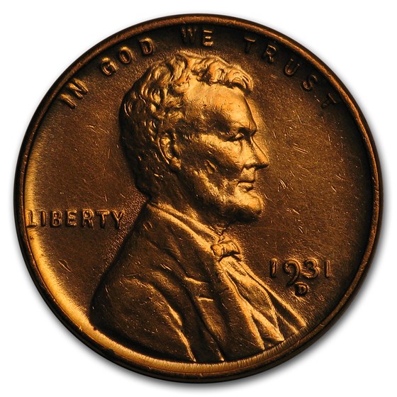 1931-D Lincoln Cent AU Details 1931-D Lincoln Cent AU Details