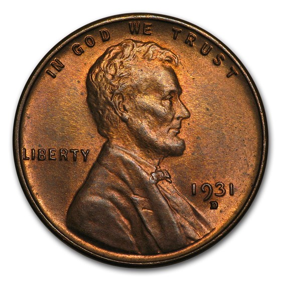 1931-D Lincoln Cent BU (Brown) 1931-D Lincoln Cent BU (Brown)