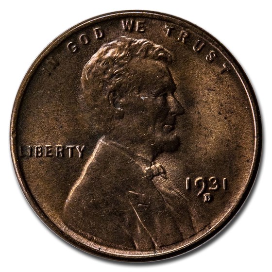 1931-D Lincoln Cent BU (Red/Brown) 1931-D Lincoln Cent BU (Red/Brown)