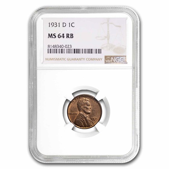 1931-D Lincoln Cent MS-64 NGC (Red/Brown) 1931-D Lincoln Cent MS-64 NGC (Red/Brown)