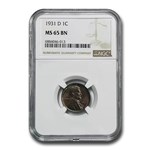 1931-D Lincoln Cent MS-65 NGC (Brown)