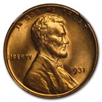 1931 Lincoln Cent MS-66 NGC (Red)