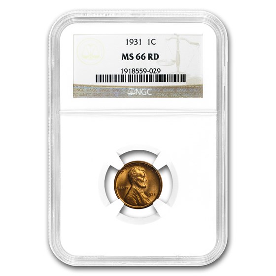 1931 Lincoln Cent MS-66 NGC (Red) 1931 Lincoln Cent MS-66 NGC (Red)