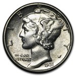 1931 Mercury Dime AU