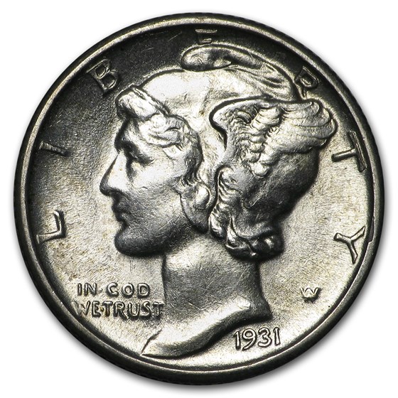 1931 Mercury Dime AU 1931 Mercury Dime AU
