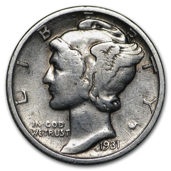 1931 Mercury Dime Good/Fine 1931 Mercury Dime Good/Fine