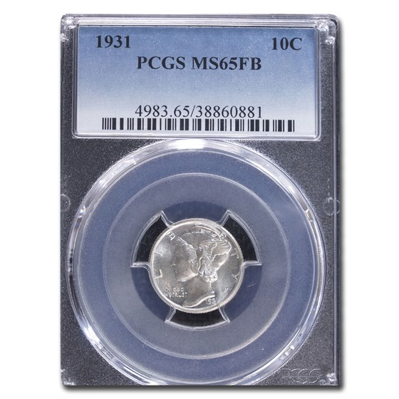 1931 Mercury Dime MS-65 PCGS (FB) 1931 Mercury Dime MS-65 PCGS (FB)