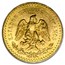 1931 Mexico Gold 50 Pesos AU