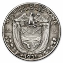 1931 Panama Silver 1/4 Balboa XF (Details)
