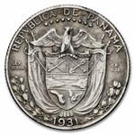 1931 Panama Silver 1/4 Balboa XF (Details)