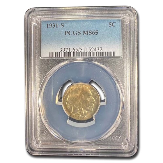 1931-S Buffalo Nickel MS-65 PCGS 1931-S Buffalo Nickel MS-65 PCGS