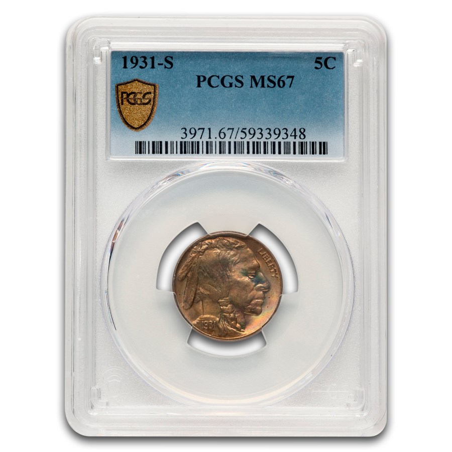 1931-S Buffalo Nickel MS-67 PCGS