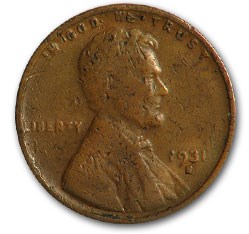 1931-S Lincoln Cent Fine Details (Scratches) 1931-S Lincoln Cent Fine Details (Scratches)