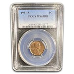 1931-S Lincoln Cent MS-63 PCGS (Red/Brown)