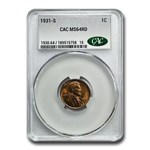 1931-S Lincoln Cent MS-64 CACG (Red)