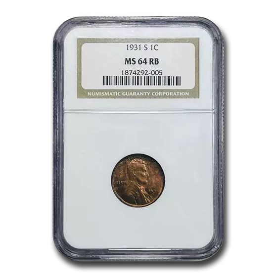 1931-S Lincoln Cent MS-64 NGC (Red/Brown) 1931-S Lincoln Cent MS-64 NGC (Red/Brown)