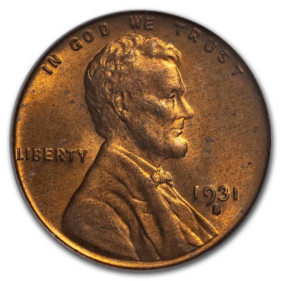 1931-S Lincoln Cent MS-64 PCGS (Red)