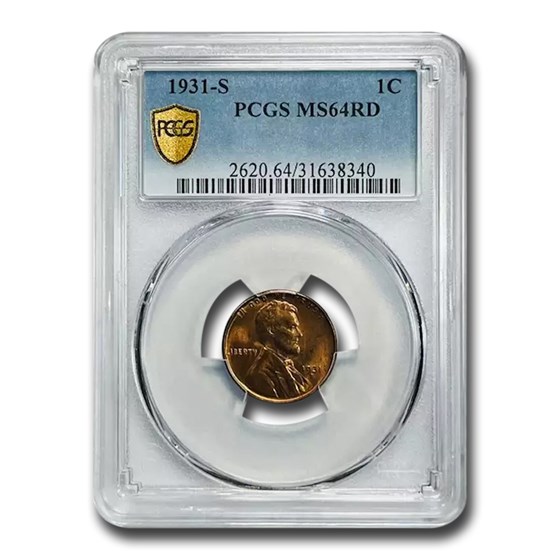 1931-S Lincoln Cent MS-64 PCGS (Red) 1931-S Lincoln Cent MS-64 PCGS (Red)