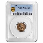 1931-S Lincoln Cent MS-65 PCGS (Red)
