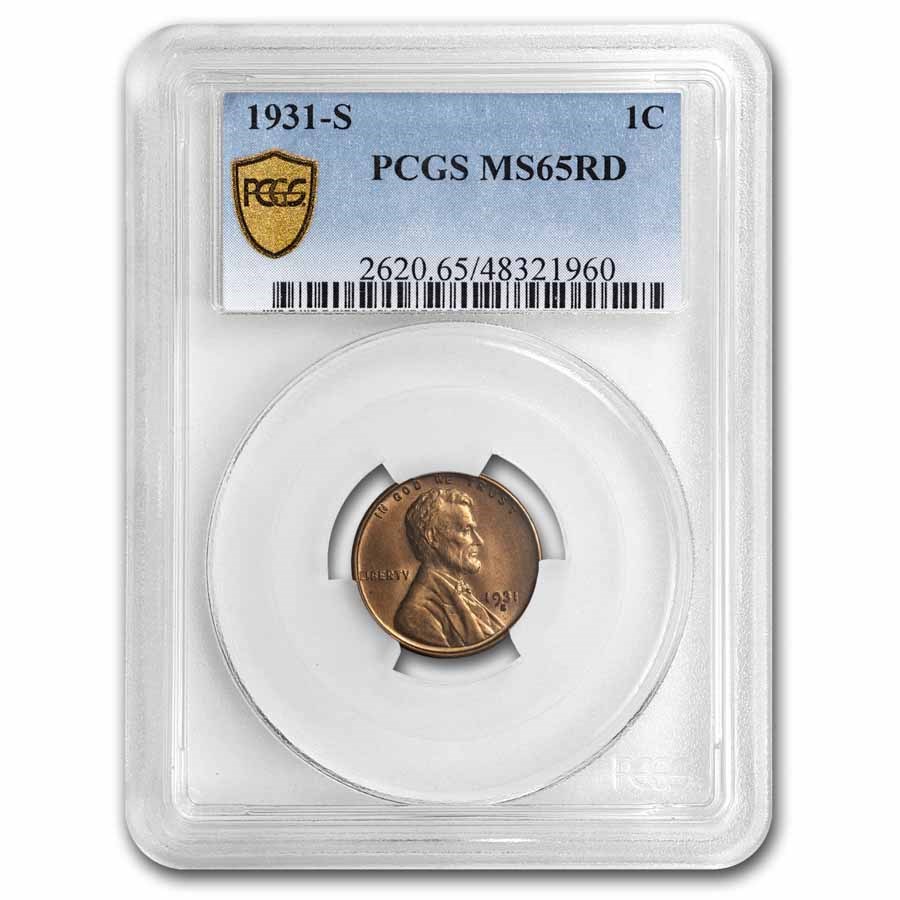 1931-S Lincoln Cent MS-65 PCGS (Red)