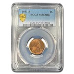 1931-S Lincoln Cent MS-65 PCGS (Red)