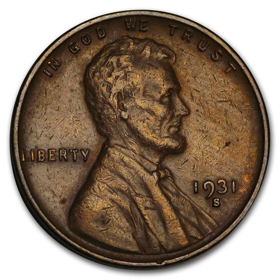 1931-S Lincoln Cent XF