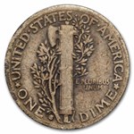 1931-S Mercury Dime 50-Coin Roll Avg Circ