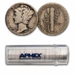 1931-S Mercury Dime 50-Coin Roll Avg Circ