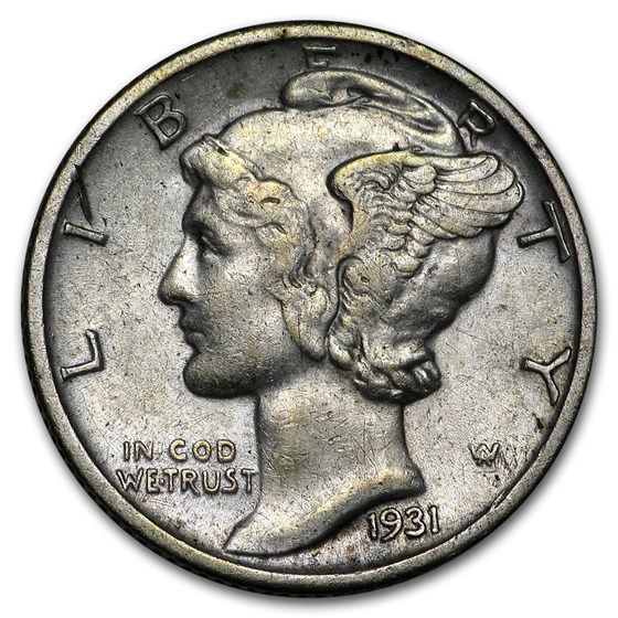 1931-S Mercury Dime XF-45 1931-S Mercury Dime XF-45