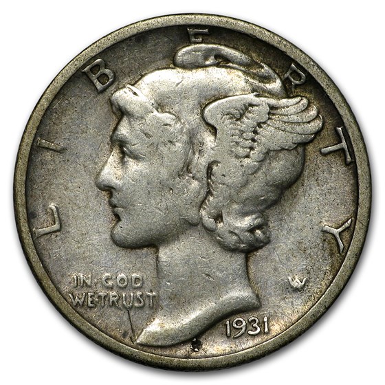 1931-S Mercury Dime XF 1931-S Mercury Dime XF