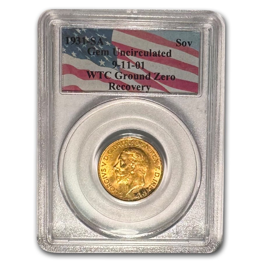 1931-SA South Africa Gold Sovereign George V Gem Unc. PCGS (WTC)