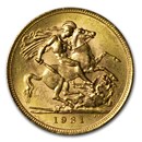 1931 South Africa Gold Sovereign George V BU