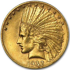 1932 $10 Indian Gold Eagle AU