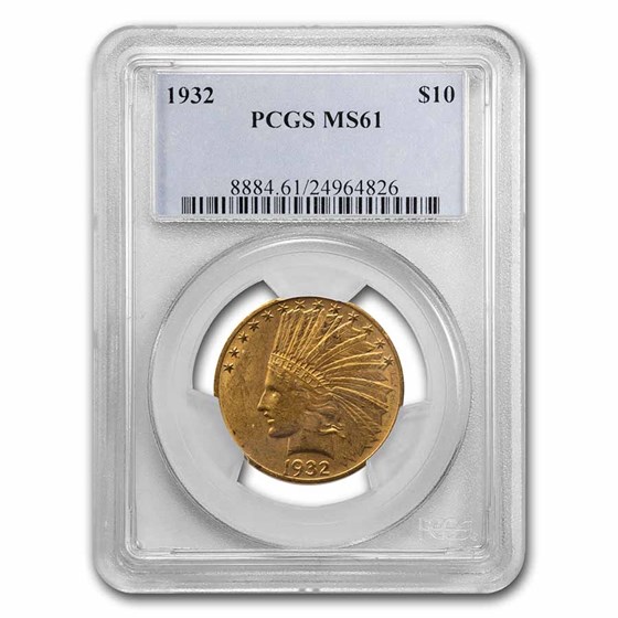 1932 $10 Indian Gold Eagle MS-61 PCGS 1932 $10 Indian Gold Eagle MS-61 PCGS