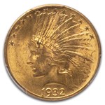 1932 $10 Indian Gold Eagle MS-62+ PCGS