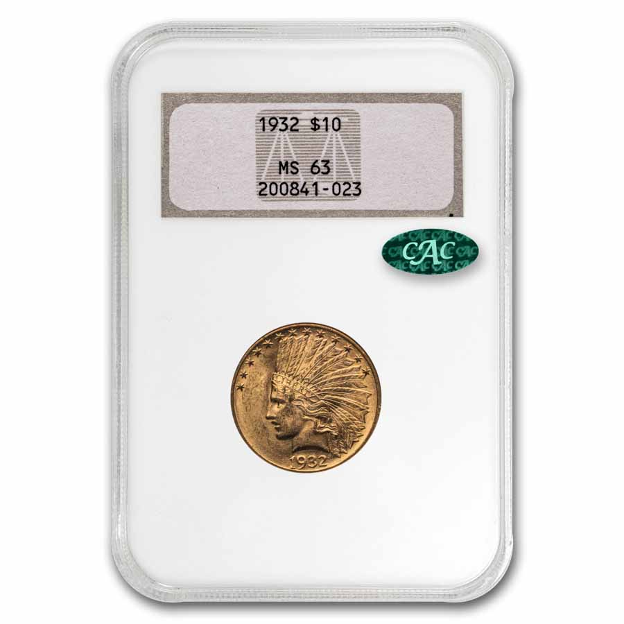 金貨 アメリカ 10ドル インディアンヘッド 1932年 MS63 アメリカ 10ドル金貨インディアンヘッド1932 ＄10 PCGS/CAC