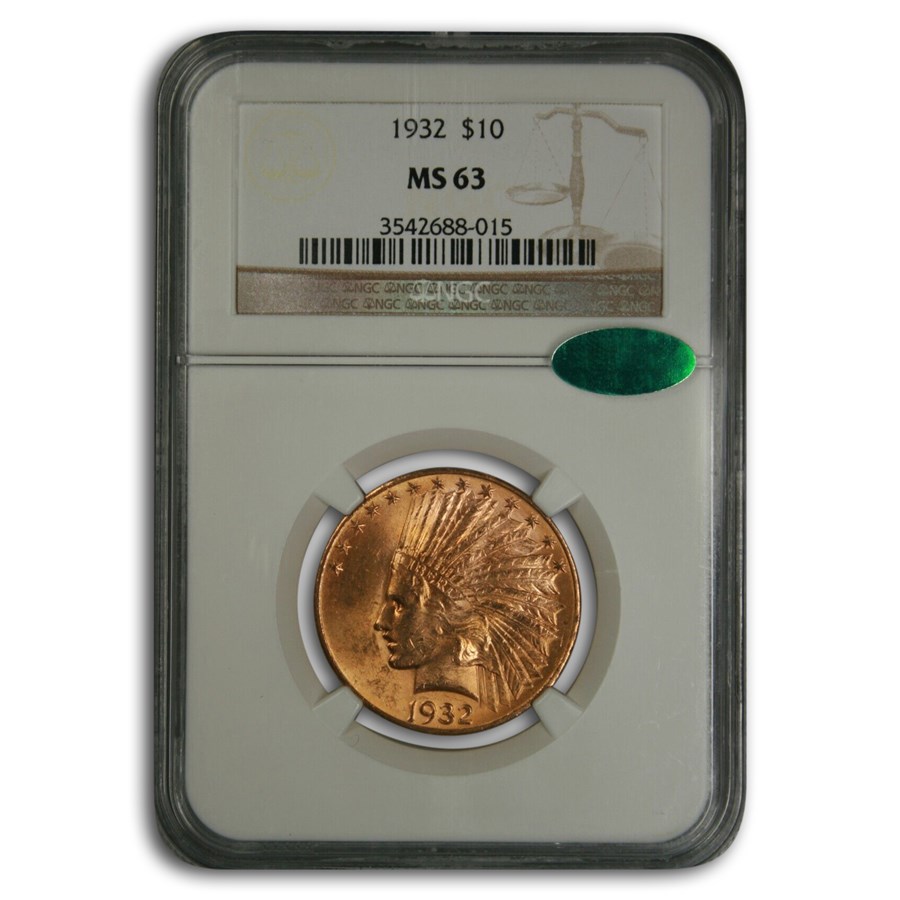 1932 $10 Indian Gold Eagle MS-63 NGC CAC