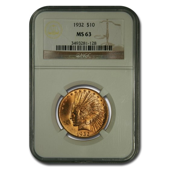 1932 $10 Indian Gold Eagle MS-63 NGC 1932 $10 Indian Gold Eagle MS-63 NGC
