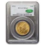 1932 $10 Indian Gold Eagle MS-63 PCGS CAC