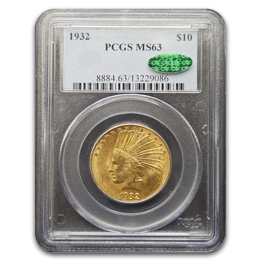 1932 $10 Indian Gold Eagle MS-63 PCGS CAC