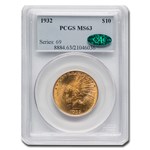 1932 $10 Indian Gold Eagle MS-63 PCGS CAC