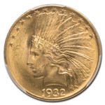 1932 $10 Indian Gold Eagle MS-64+ PCGS (CAC)