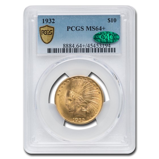 1932 $10 Indian Gold Eagle MS-64+ PCGS (CAC) 1932 $10 Indian Gold Eagle MS-64+ PCGS (CAC)