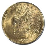1932 $10 Indian Gold Eagle MS-64+ PCGS CAC