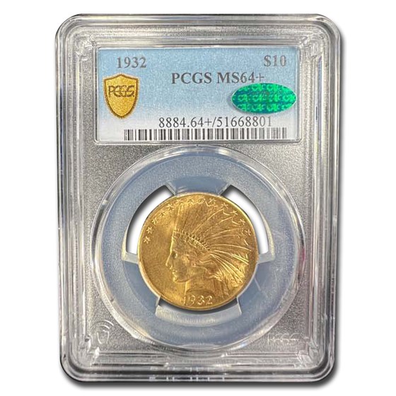 1932 $10 Indian Gold Eagle MS-64+ PCGS CAC 1932 $10 Indian Gold Eagle MS-64+ PCGS CAC