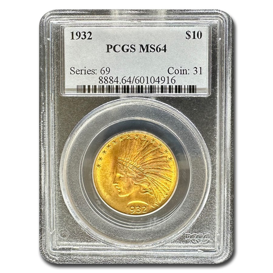 1932 $10 Indian Gold Eagle MS-64 PCGS